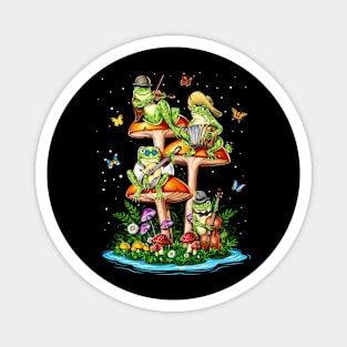 Mushroom Frogs Magnet